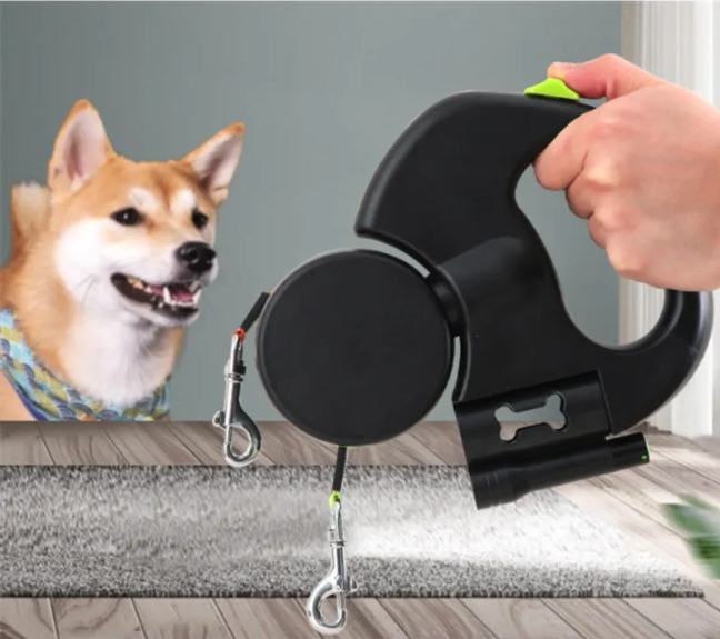 Pawzio Auto Double Dog Leash